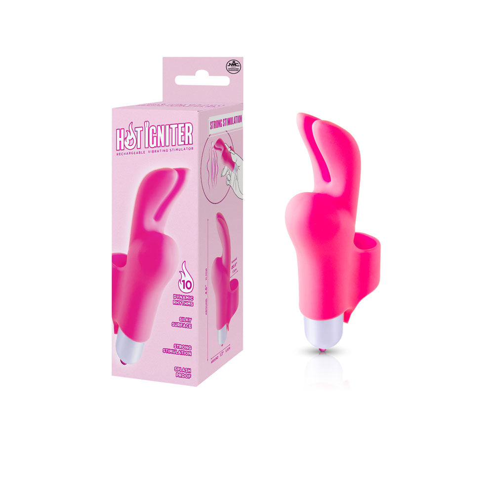 Hot Igniter - Pink 12 cm USB Rechargeable Finger Stimulator Excellent Power